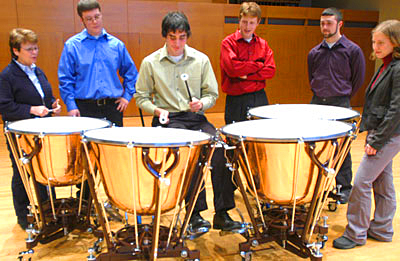 New timpani in Rosch Recital Hall